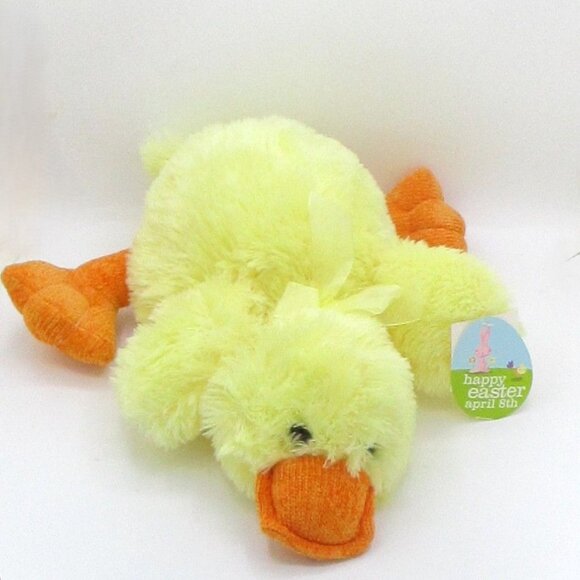 Floppy Duck Plush Laying 16" Easter With Bow  Walmart New - Picture 2 of 4